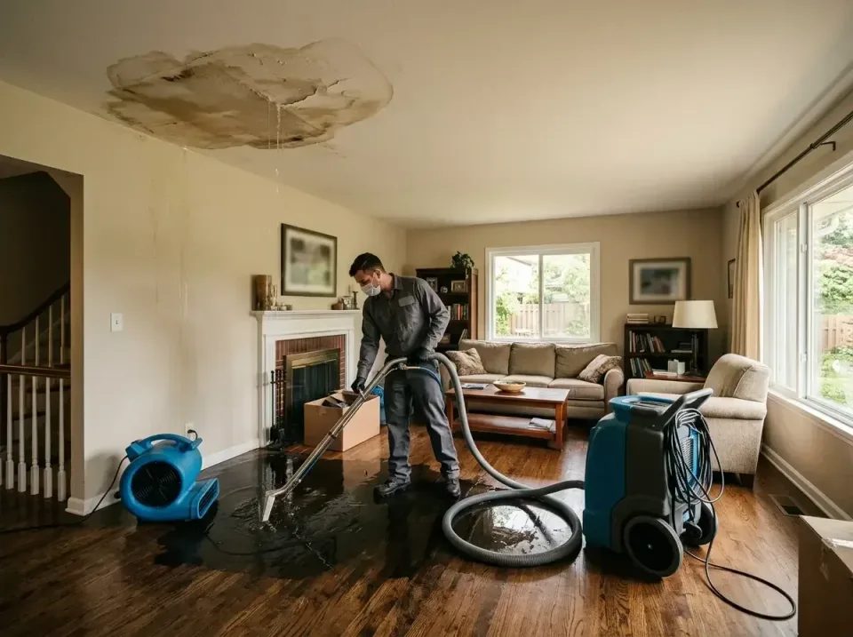 attic-pipe-burst-ceiling-drip-008 — frequently asked questions, Water Damage Restoration & Carpet Care in Essex Junction, VT